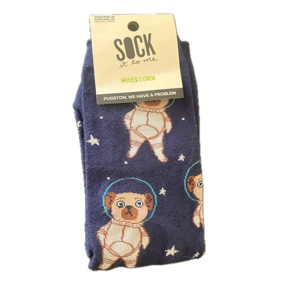 Sockittome Pugston We Have A Problem Pug Socks
